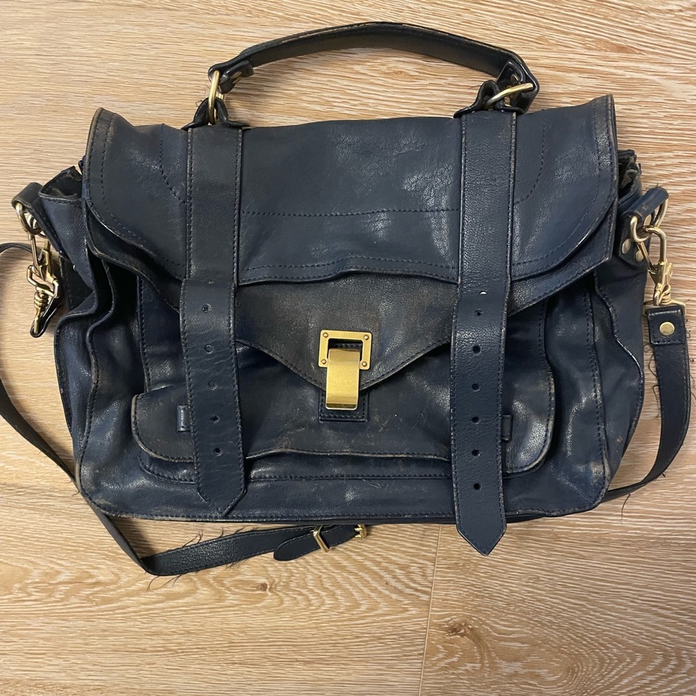 Proenza Schouler PS1 Medium Navy Bag